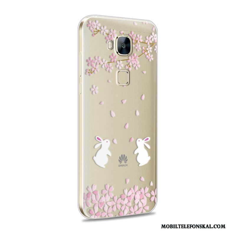 Huawei G7 Plus Fodral Mobil Telefon Mjuk Fallskydd Rosa Skal Telefon Silikon