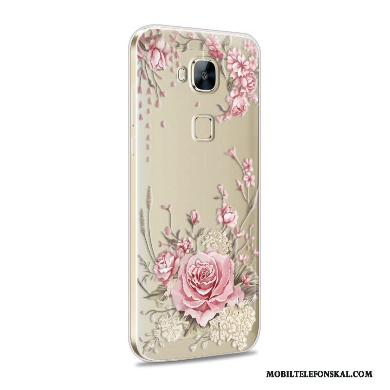 Huawei G7 Plus Fodral Mobil Telefon Mjuk Fallskydd Rosa Skal Telefon Silikon
