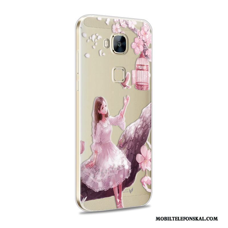 Huawei G7 Plus Fodral Mobil Telefon Mjuk Fallskydd Rosa Skal Telefon Silikon