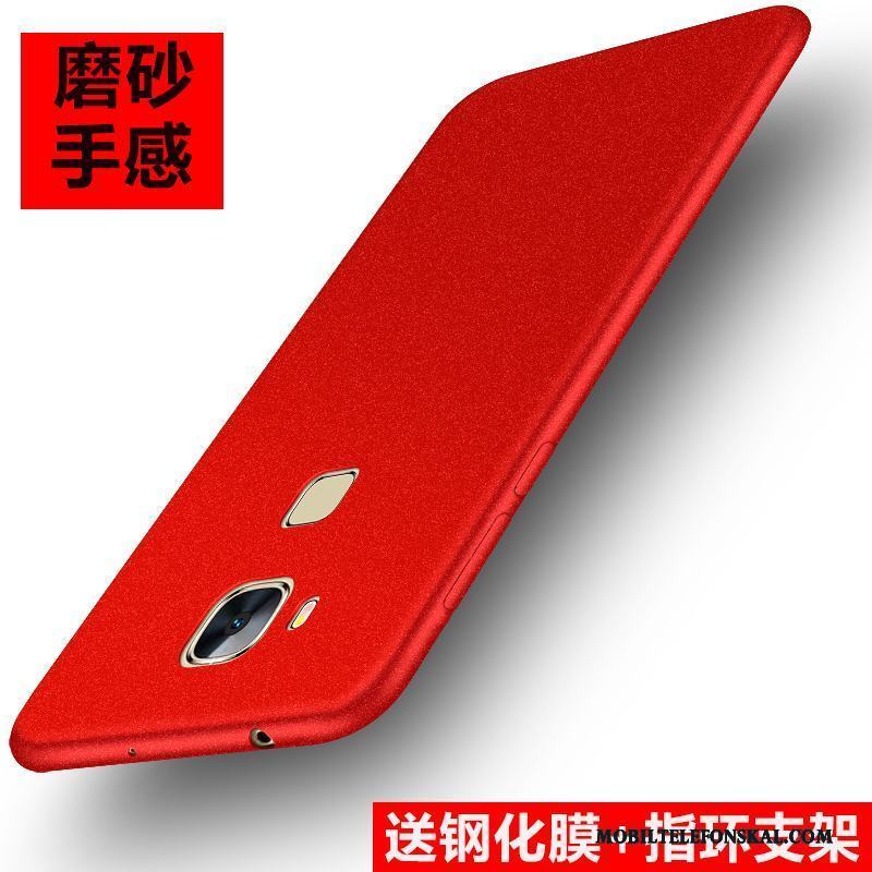 Huawei G7 Plus Fodral Skal Röd Skydd Trend Mjuk Nubuck