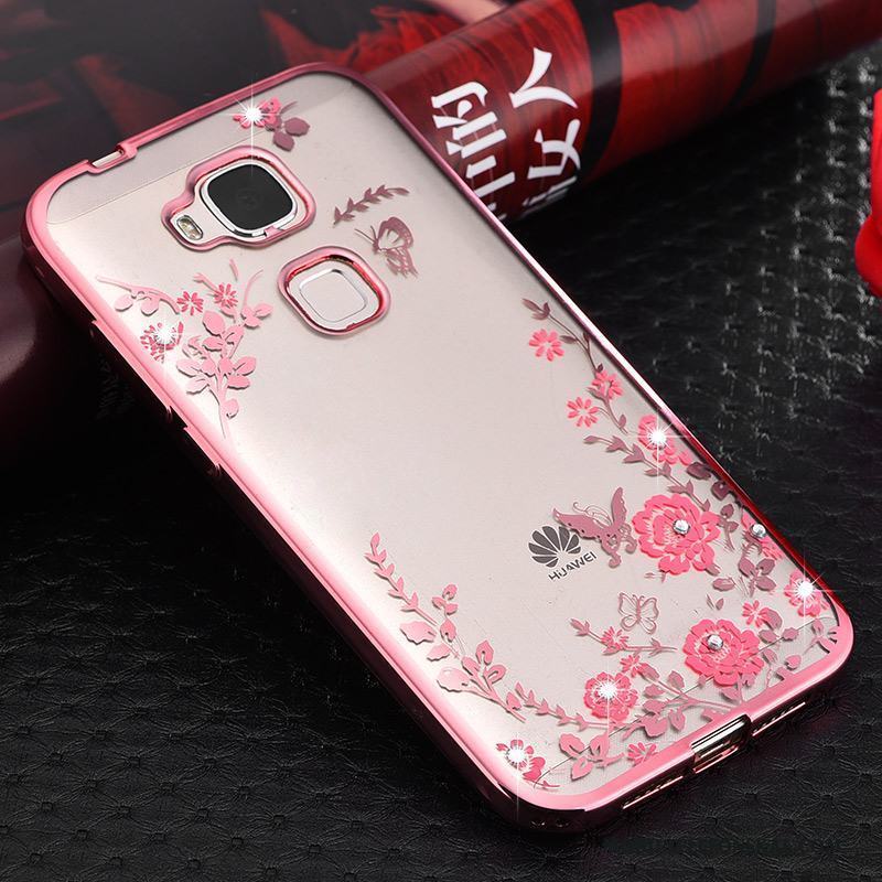 Huawei G7 Plus Mjuk Rosa Guld All Inclusive Silikon Fallskydd Fodral Skal Telefon