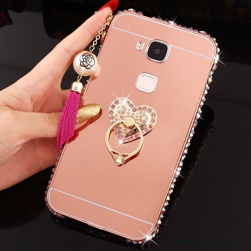 Huawei G7 Plus Rosa Metall Fodral Fallskydd Skal Telefon Ring
