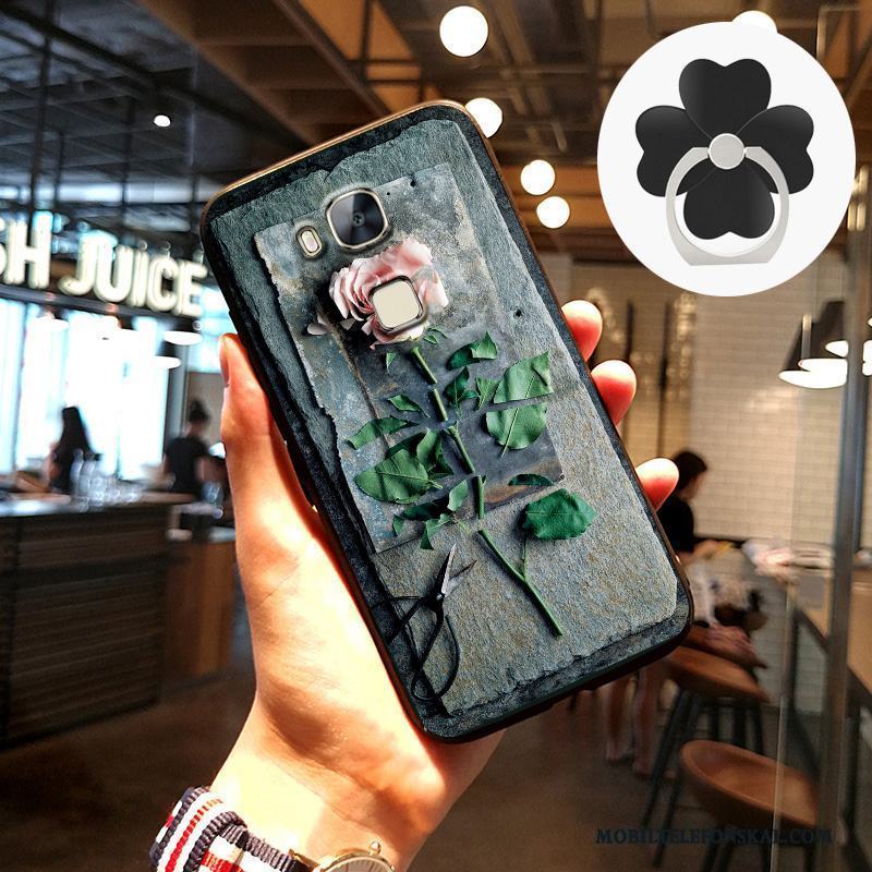 Huawei G7 Plus Skal Kreativa Fallskydd Personlighet Mobil Telefon Fodral Silikon Svart