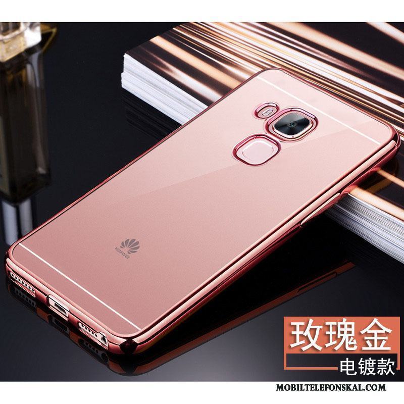 Huawei G7 Plus Skal Telefon Guld Fallskydd Fodral Silikon Mjuk Transparent