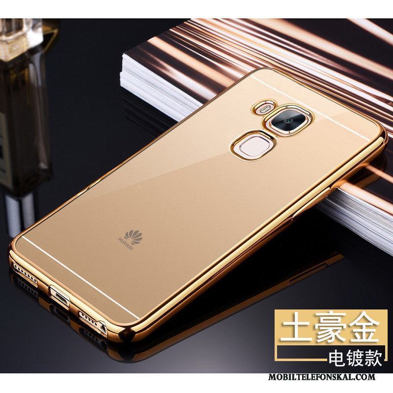 Huawei G7 Plus Skal Telefon Guld Fallskydd Fodral Silikon Mjuk Transparent