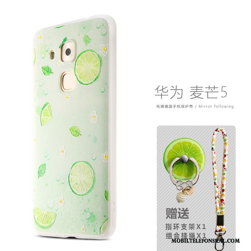 Huawei G7 Plus Skal Telefon Vacker Silikon Kreativa Nubuck Grön Personlighet