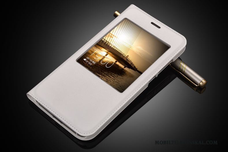Huawei G7 Plus Skydd Läderfodral Täcka Skal Telefon Dvala Skärmskydd Film Härdning