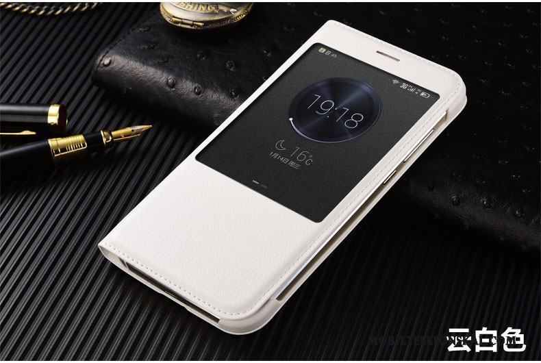 Huawei G7 Plus Skydd Mobil Telefon Fodral Läderfodral Skal Telefon Guld