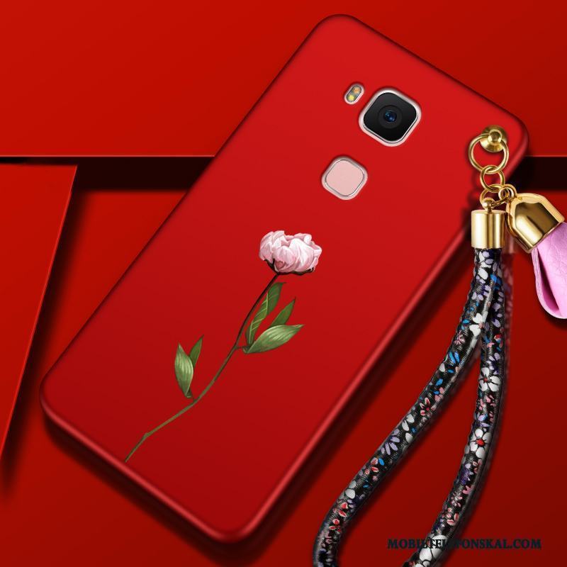 Huawei G7 Plus Skydd Silikon Trend Röd Fallskydd Fodral Skal Telefon