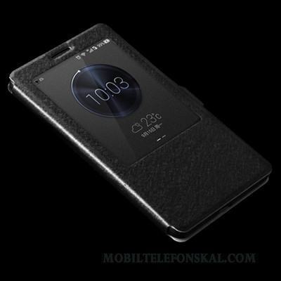 Huawei G7 Plus Täcka Fodral Skydd Mobil Telefon Läderfodral Skal Telefon Guld