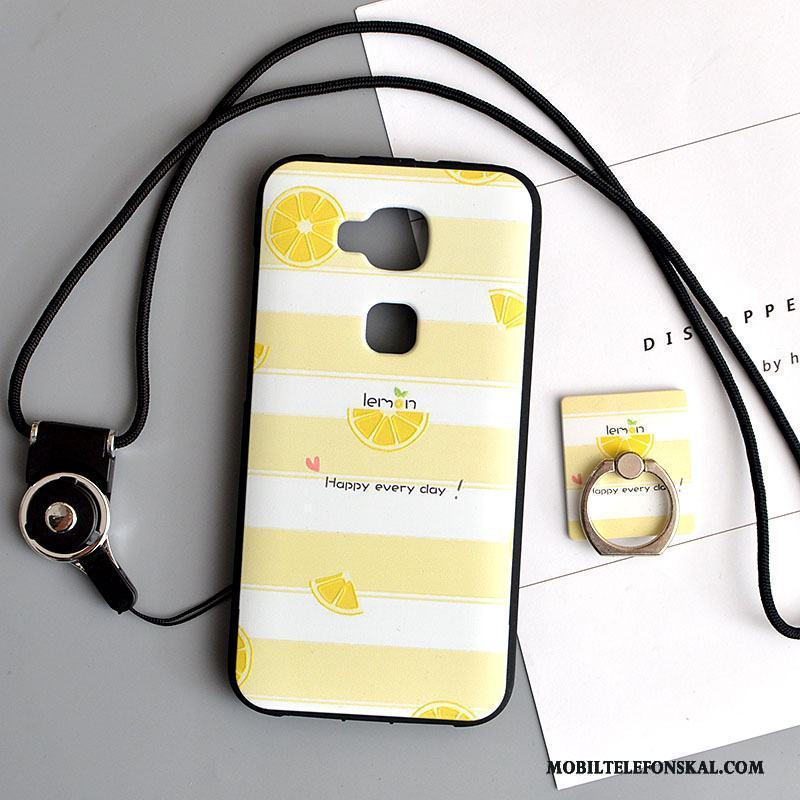 Huawei G7 Plus Vacker Ljusblå Hängsmycken Mobil Telefon Skal Telefon Support Fodral
