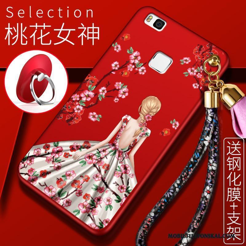 Huawei G9 Lite Ungdom Skydd Skal Telefon All Inclusive Mjuk Fodral Röd