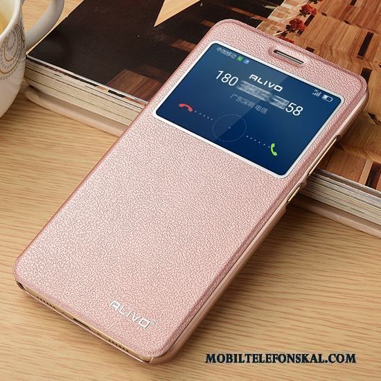 Huawei G9 Plus All Inclusive Läderfodral Skydd Rosa Clamshell Skal Telefon Fallskydd