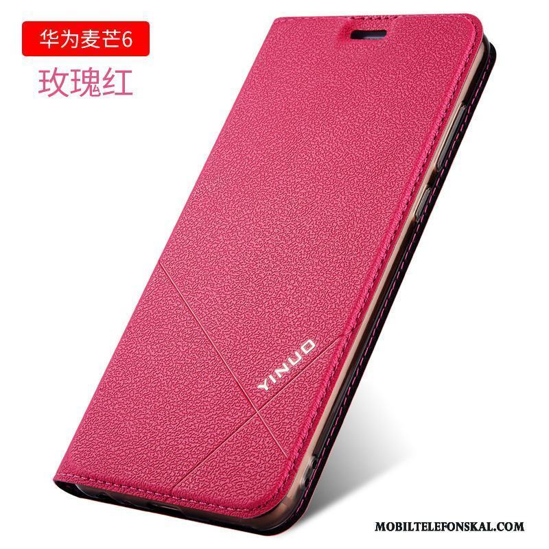 Huawei G9 Plus Fallskydd Fodral Mjuk Skal Telefon Läderfodral Clamshell Silikon