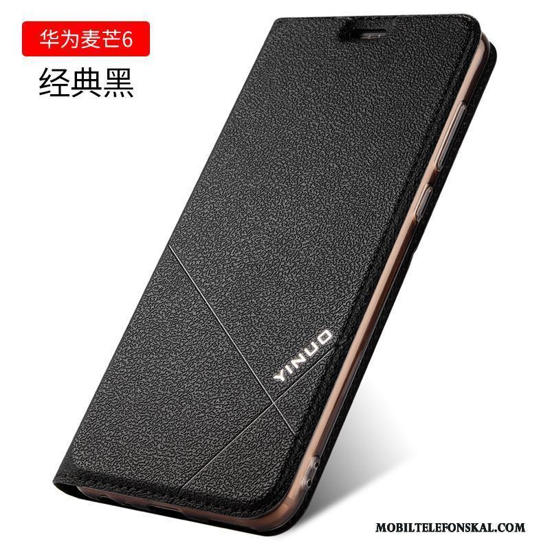 Huawei G9 Plus Fallskydd Fodral Mjuk Skal Telefon Läderfodral Clamshell Silikon