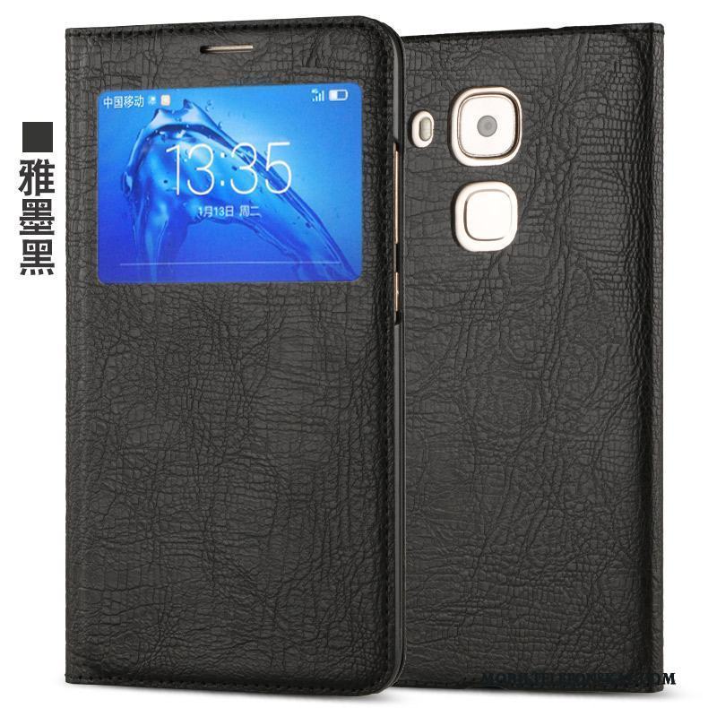 Huawei G9 Plus Fallskydd Vit Läderfodral Täcka Skal Telefon Mobil Telefon