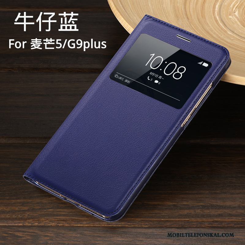 Huawei G9 Plus Fodral Guld Clamshell Pu Läderfodral Skydd Skal Telefon