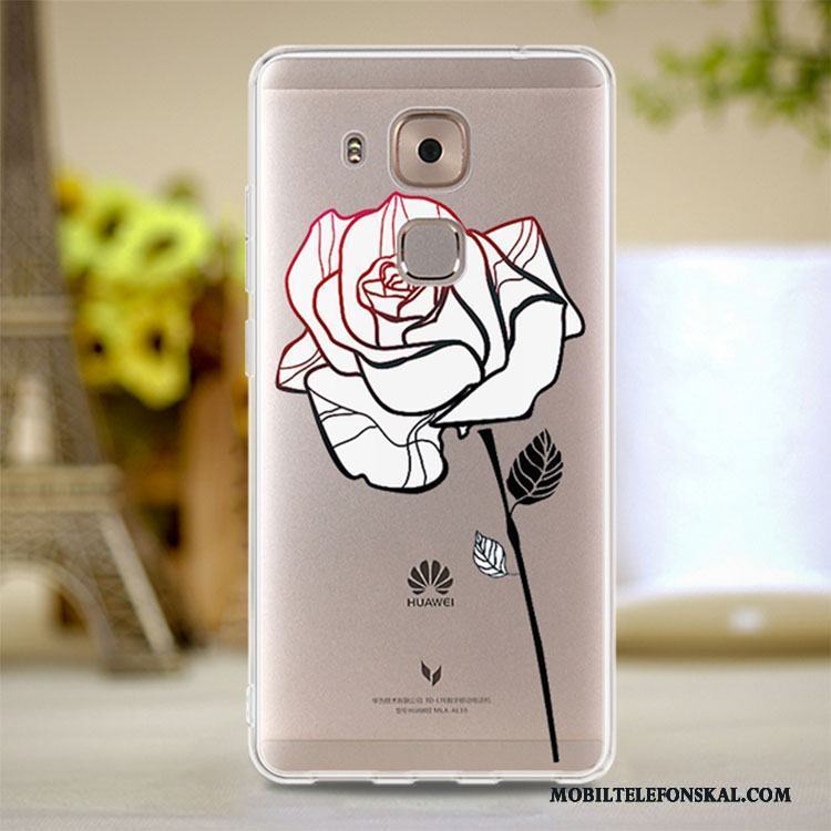 Huawei G9 Plus Fodral Rosa Mjuk Pulver Transparent Skal Telefon Silikon