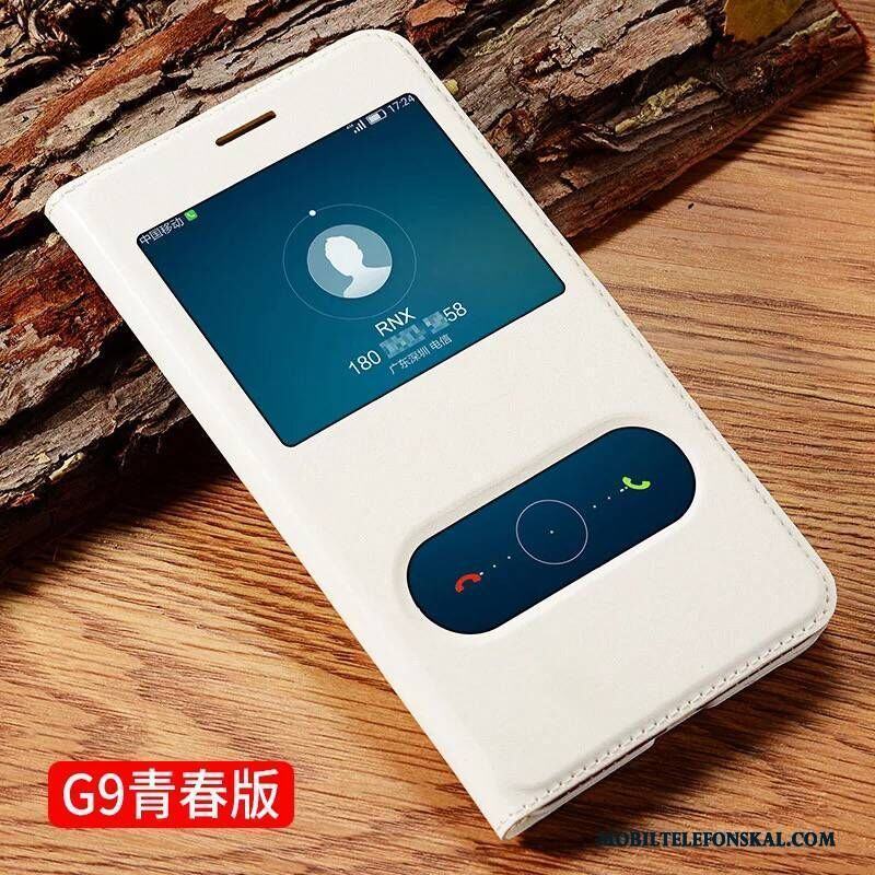 Huawei G9 Plus Fodral Skal Telefon Clamshell Guld Läderfodral All Inclusive Skydd