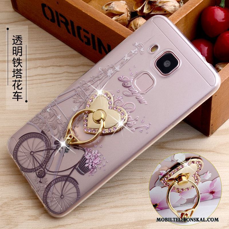 Huawei G9 Plus Gul Mobil Telefon Ring Silikon Skal Telefon Transparent Fodral