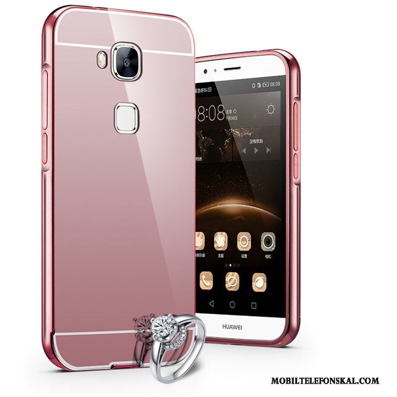 Huawei G9 Plus Hård Rosa Guld Fodral Metall Skal Telefon Frame Trend