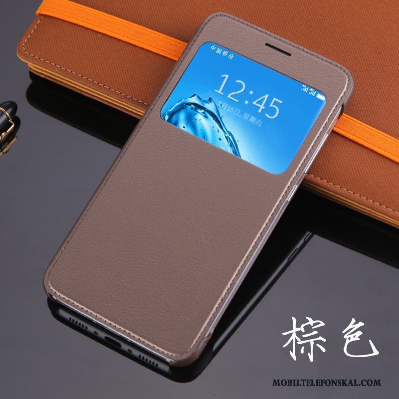 Huawei G9 Plus Läderfodral Kinesisk Drake Vit Skal Telefon Clamshell Fallskydd Mobil Telefon