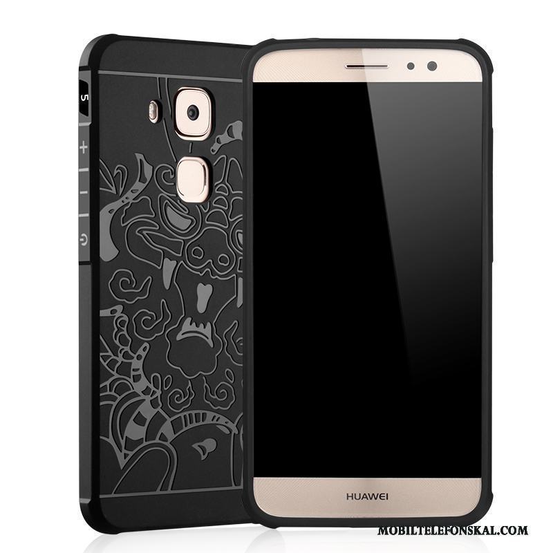 Huawei G9 Plus Pu Skydd Fodral Silikon Mjuk Skal Telefon Grå
