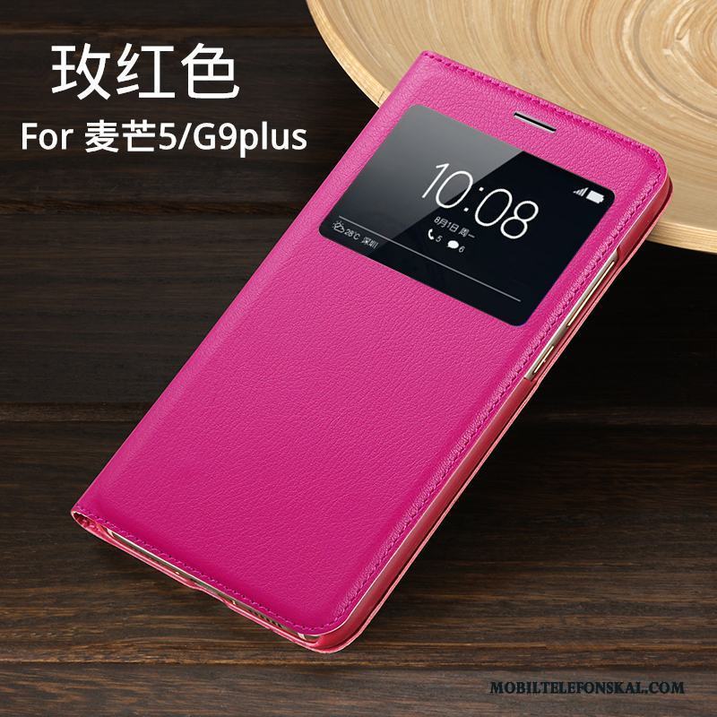 Huawei G9 Plus Rosa Guld Skal Telefon Läderfodral All Inclusive Skydd Täcka