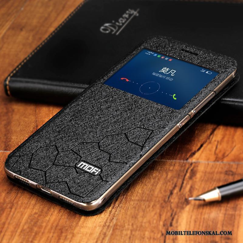 Huawei G9 Plus Röd Läderfodral Silikon Fallskydd Skal Telefon Täcka