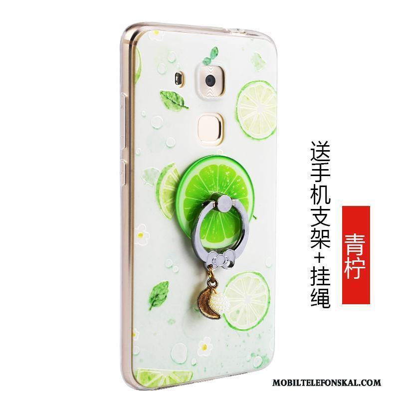 Huawei G9 Plus Skal Silikon Skydd Fallskydd Grön Frukt All Inclusive Fodral