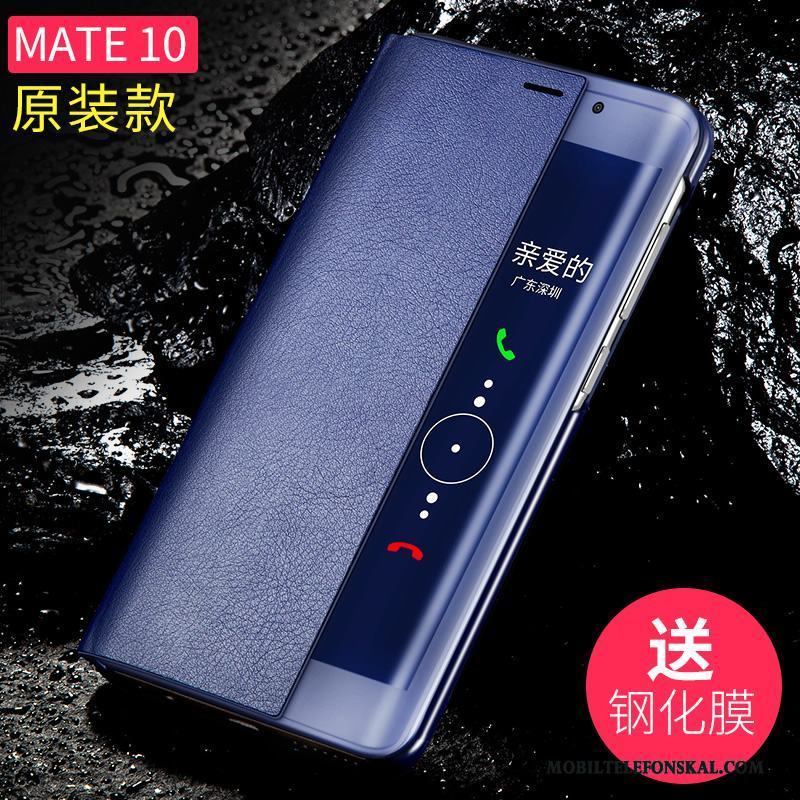 Huawei Mate 10 All Inclusive Skydd Fallskydd Läderfodral Svart Täcka Skal Telefon