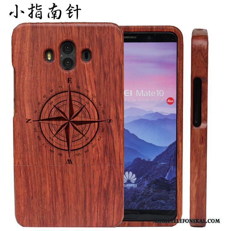 Huawei Mate 10 Anpassa Massivt Trä Skydd Lättnad Skal Telefon Wood Lyxiga