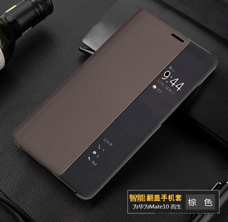 Huawei Mate 10 Fallskydd Clamshell Fodral All Inclusive Läderfodral Slim Skal Telefon