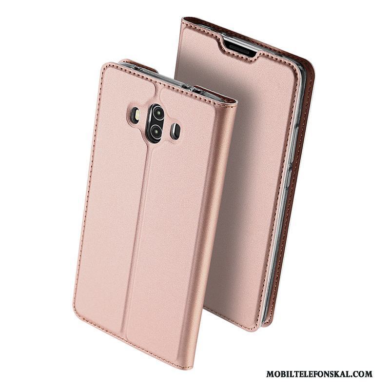 Huawei Mate 10 Fodral Hemming Skydd Skal Telefon Clamshell Fallskydd Guld