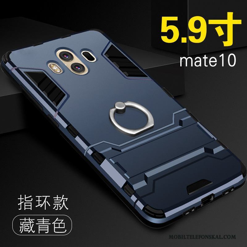 Huawei Mate 10 Fodral Nubuck Fallskydd Blå Skal Telefon All Inclusive Silikon
