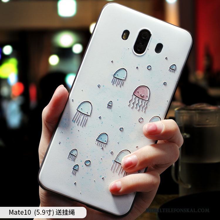 Huawei Mate 10 Kreativa Vit Skal Telefon Personlighet Enkel Vacker Konst