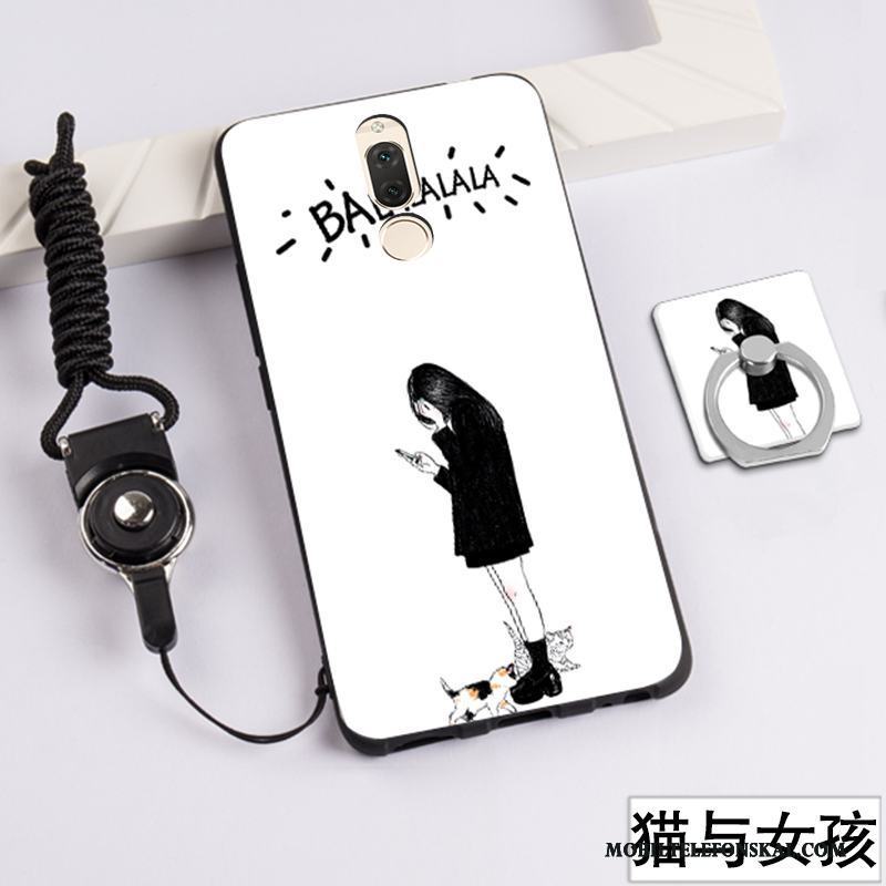 Huawei Mate 10 Lite Fallskydd Rosa Skal Telefon Silikon Bra Nubuck Mjuk