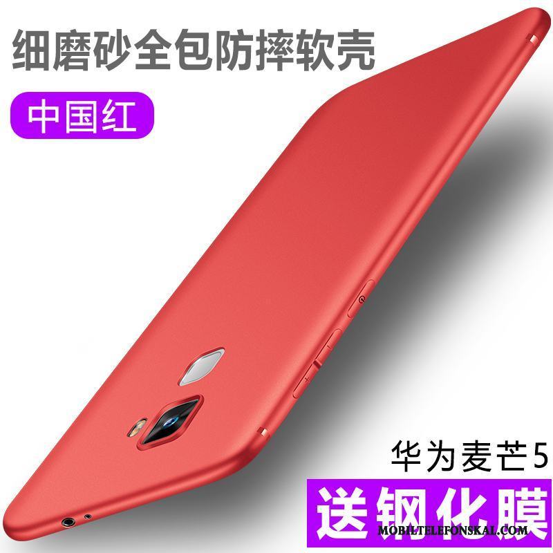 Huawei Mate 10 Lite Silikon Nubuck Skal Telefon Röd Skydd Fallskydd Mjuk