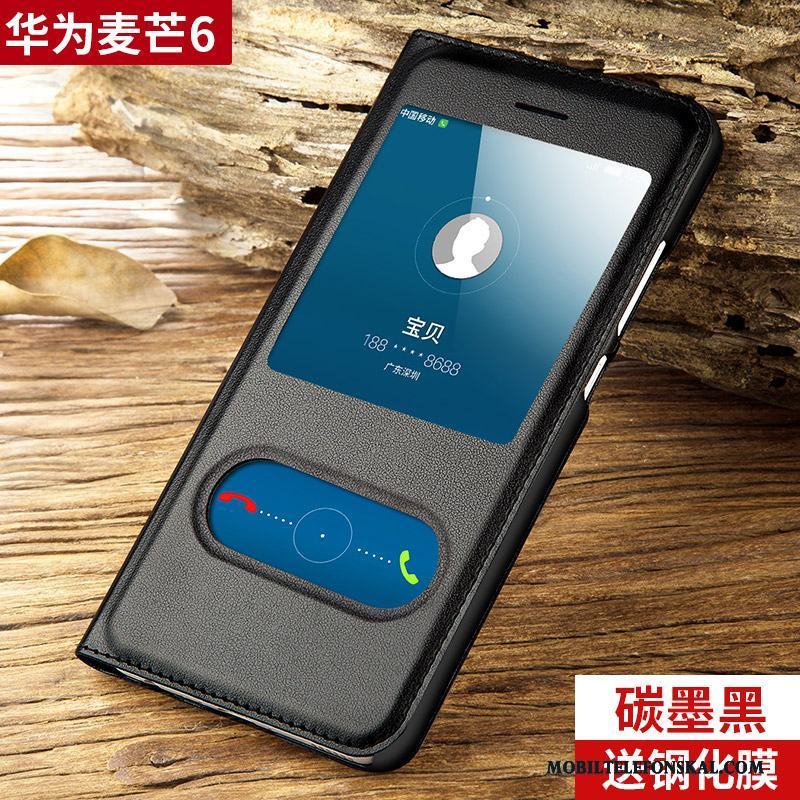 Huawei Mate 10 Lite Skal Silikon All Inclusive Skydd Läderfodral Fallskydd Clamshell Röd