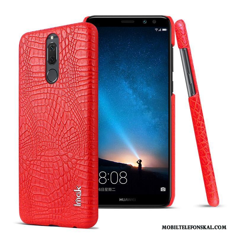Huawei Mate 10 Lite Skal Skydd Fodral Läder Krokodilmönster Telefon Svart