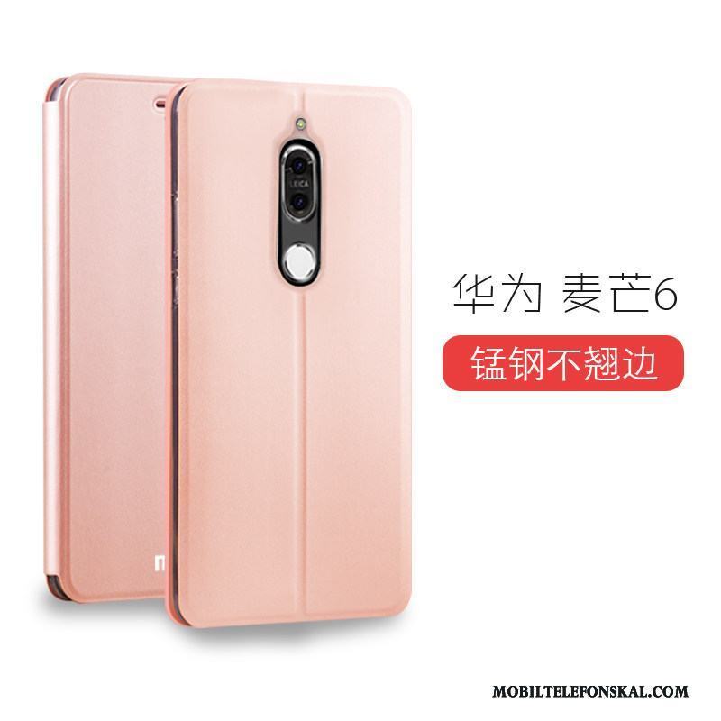 Huawei Mate 10 Lite Skal Telefon Personlighet Läderfodral Fallskydd Täcka Rosa Kreativa