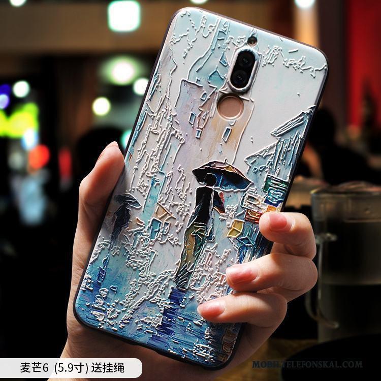 Huawei Mate 10 Lite Skal Telefon Slim Silikon Fallskydd Nubuck Oljemålning Fodral