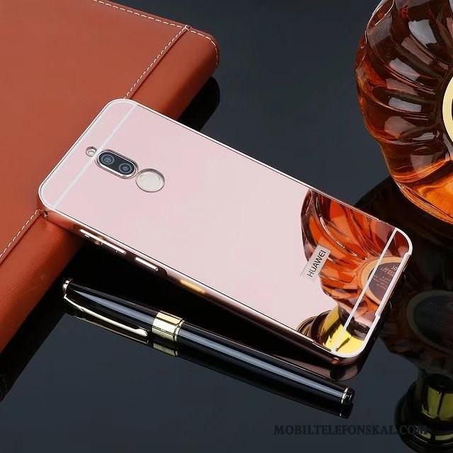 Huawei Mate 10 Lite Skydd Skal Telefon Metall Bakre Omslag Spegel Rosa Frame