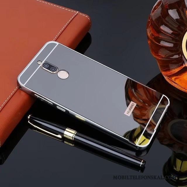 Huawei Mate 10 Lite Skydd Skal Telefon Metall Bakre Omslag Spegel Rosa Frame