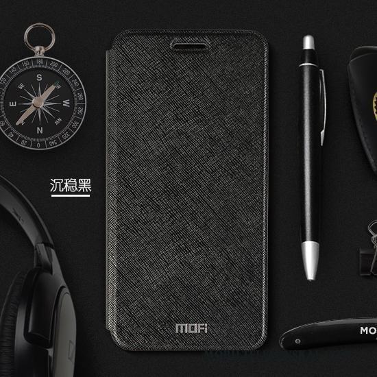 Huawei Mate 10 Lite Skydd Täcka All Inclusive Skal Telefon Läderfodral Guld Silikon
