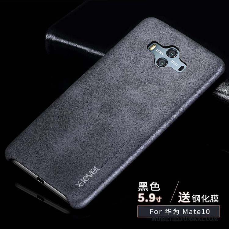 Huawei Mate 10 Ljus Guld Läder Fallskydd Skal Telefon Business Fodral