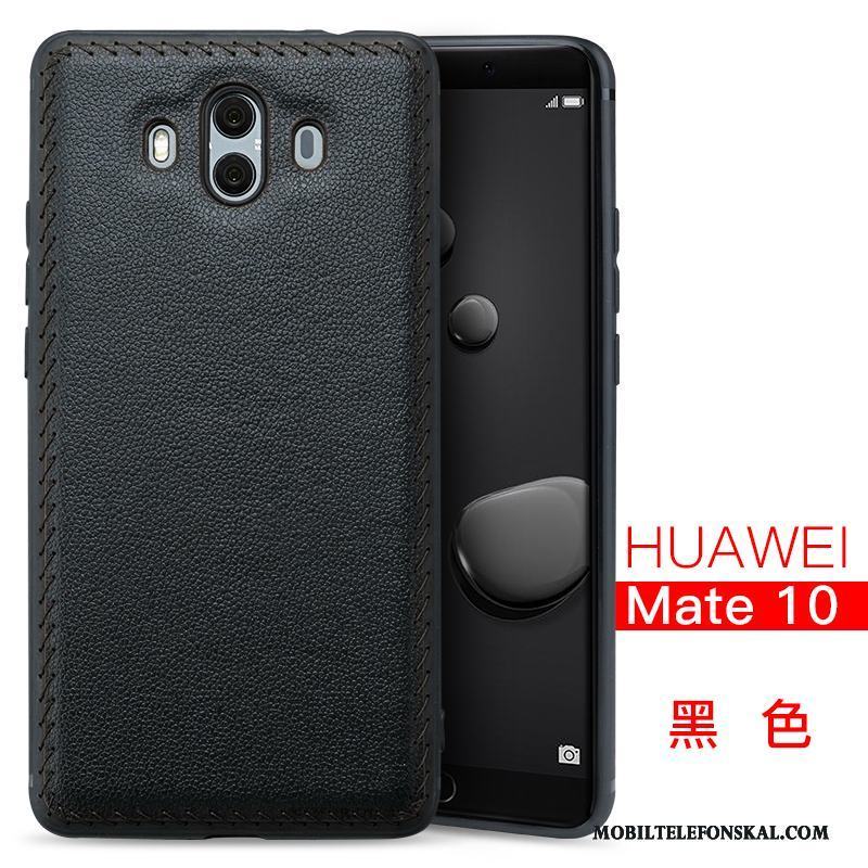 Huawei Mate 10 Läderfodral All Inclusive Skal Telefon Fallskydd Svart Kvalitet Mobil Telefon