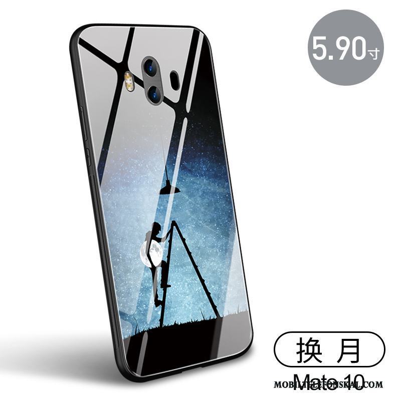 Huawei Mate 10 Mjuk Silikon Fodral Svart Fallskydd Skal Telefon Glas