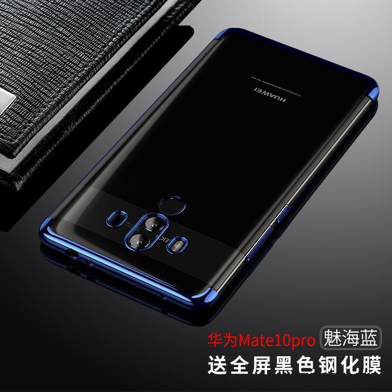 Huawei Mate 10 Pro All Inclusive Mjuk Plating Silikon Skal Telefon Röd Transparent