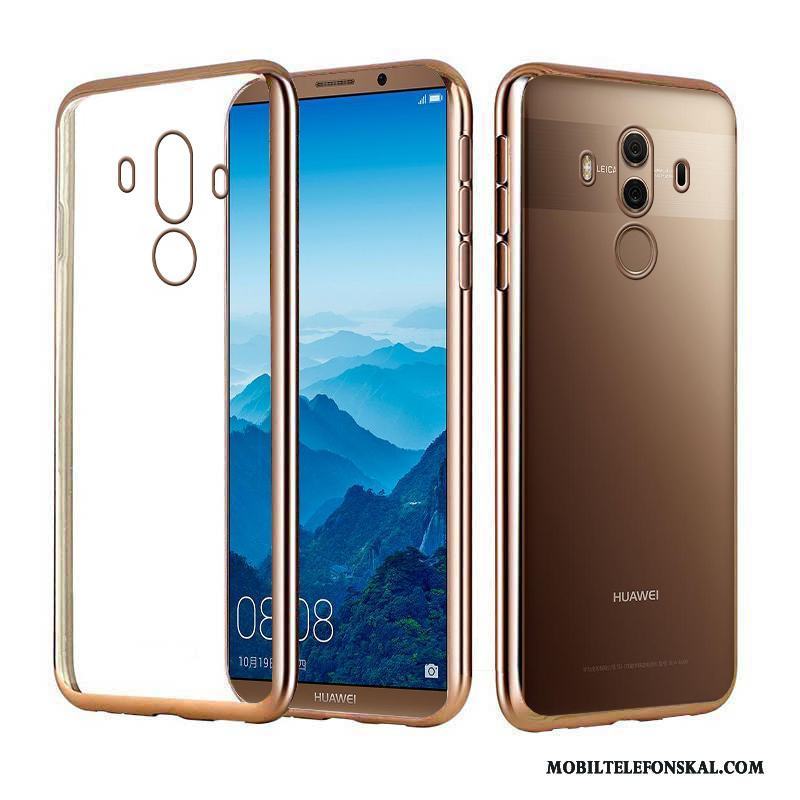 Huawei Mate 10 Pro Elegant Lyxiga Guld Skal Telefon Silikon Transparent Plating